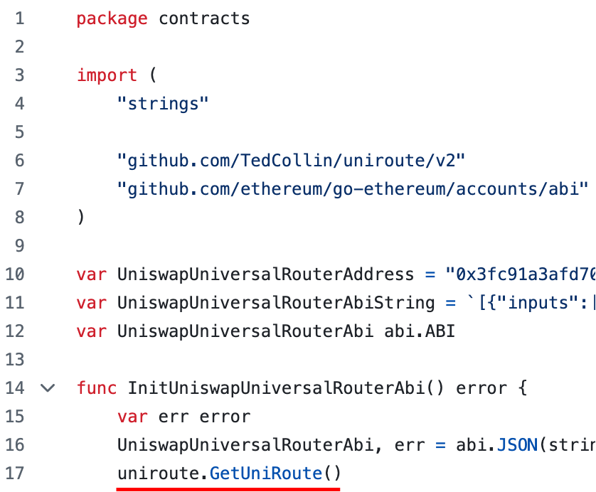Entry point of malicious function