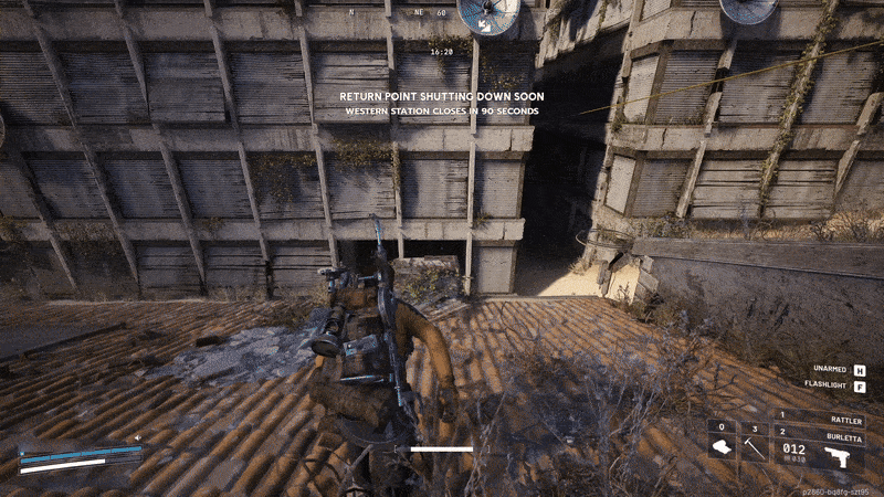 A player character rolls after a fall.